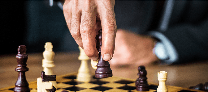 Chess strategy representing competitive advantage