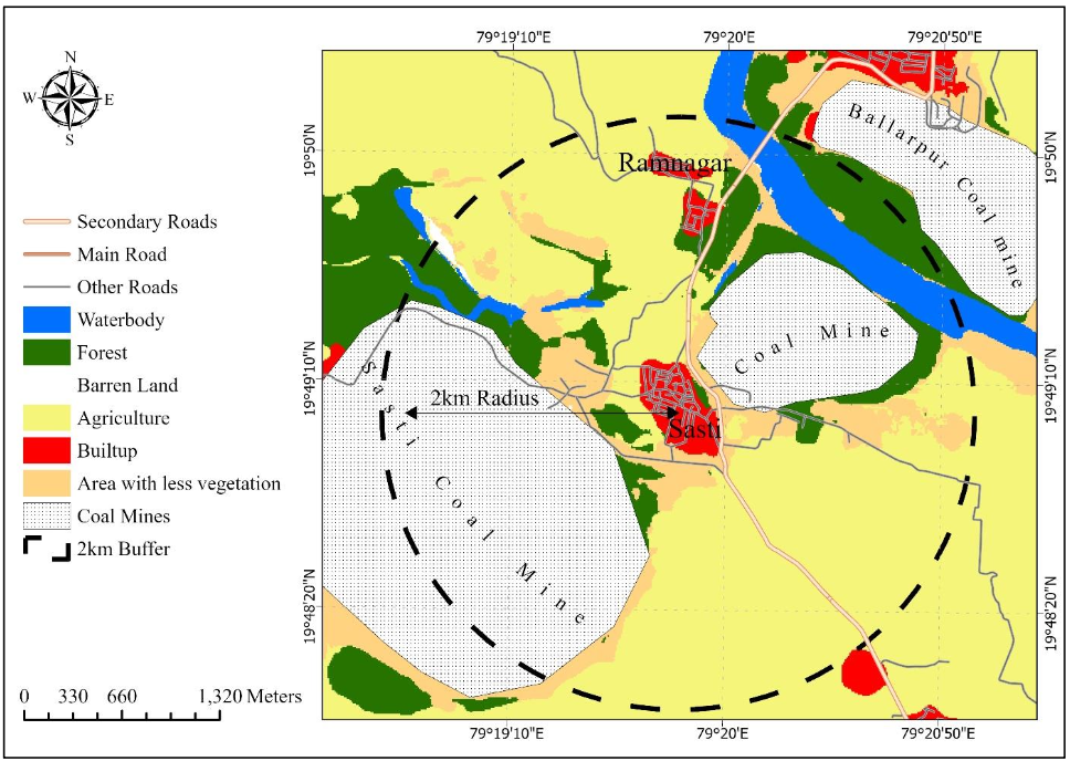 Map 6: Coal Mines within 2 KM Radius