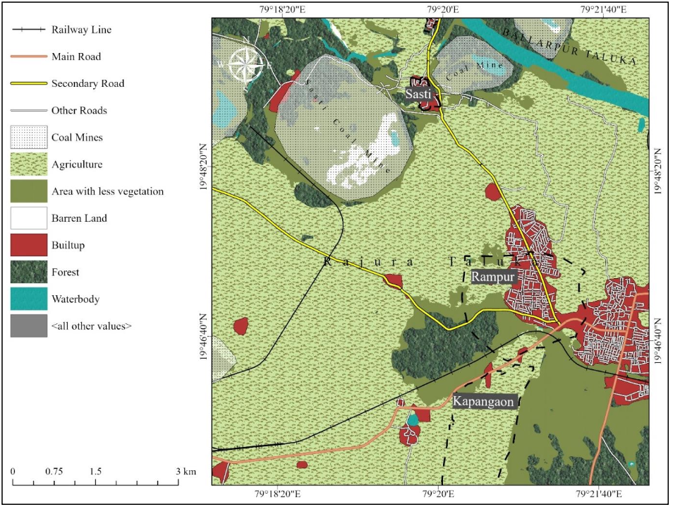 Map 8: Connecting roads to Sasti, Rampur and Kapangaon