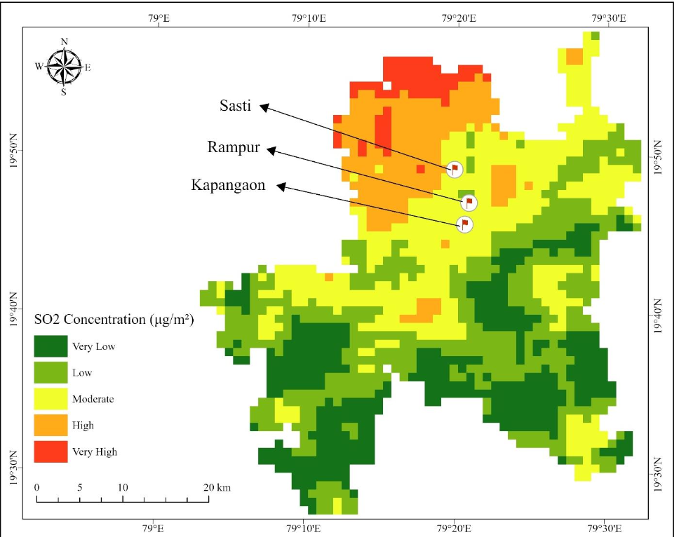 Map 10: Sulfur dioxide Map