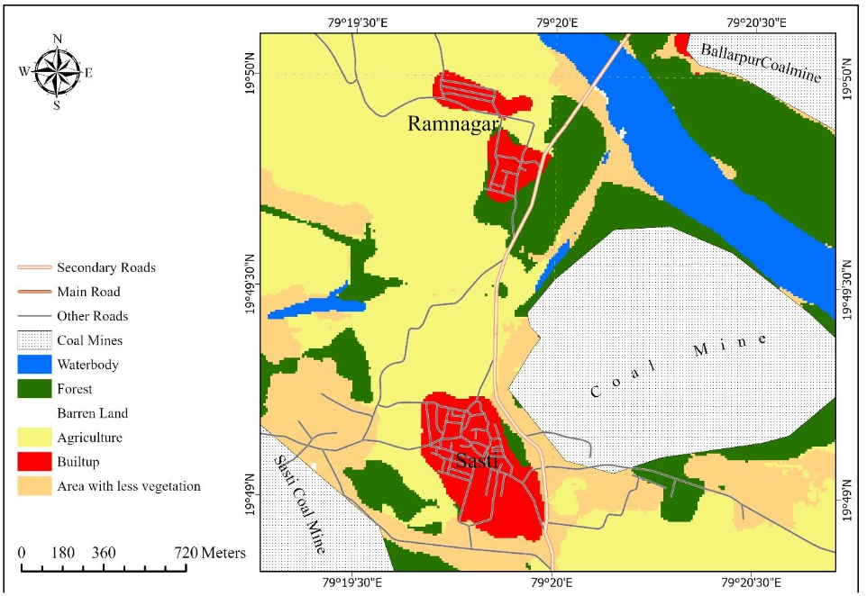 Map 5: LULC Map of Sasti and Ramnagar Village and Vicinity